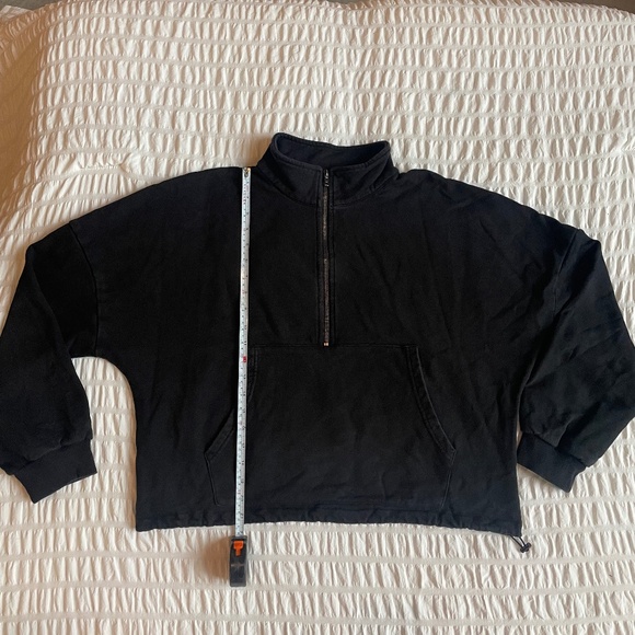 🌟 AllFenix Black Half Zip Drawstring Pullover Size Large | Athleisure Hoodie - Picture 10 of 13